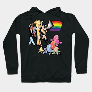 Gay Pride Poodles Hoodie